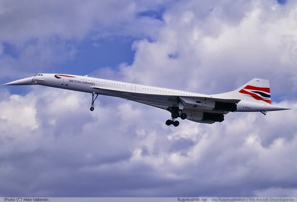 The Aerospatiale BAC Concorde is a fourengine supersonic airliner with a 