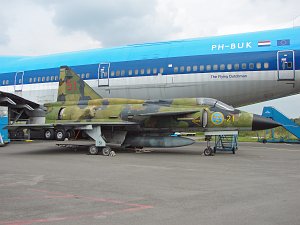 Saab AJSH37 Viggen, ex Swedish AF,  37901, c/n 37-901, Aviodrome © Karsten Palt