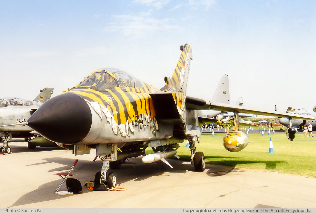 Panavia Tornado ECR German Air Force / Luftwaffe 46+44 871/GS277/4344 Royal International Air Tattoo 2001 Royal Air Force Station Cottesmore (EGXJ) 2001-07-27 � Karsten Palt, ID 11994 Panavia Tornado ECR German Air Force / Luftwaffe 46+44 871/GS277/4344 Royal International Air Tattoo 2001 Royal Air Force Station Cottesmore (EGXJ) 2001-07-27 � Karsten Palt, ID 11994