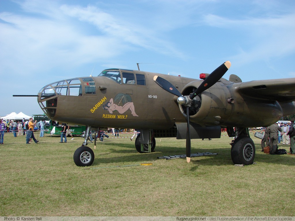 North American B-25N Mitchel Koninklijke Luchtmacht Historische Vlucht N320SQ 108-32782 Flugtag Breitscheid 2008 Breitscheid (EDGB) 2008-08-17 � Karsten Palt, ID 1364 North American B-25N Mitchel Koninklijke Luchtmacht Historische Vlucht N320SQ 108-32782 Flugtag Breitscheid 2008 Breitscheid (EDGB) 2008-08-17 � Karsten Palt, ID 1364