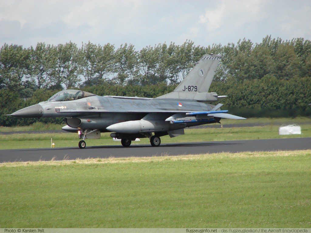General Dynamics / Lockheed Martin F-16AM Royal Netherlands AF / Koninklijke Luchtmacht J-879 6D-96 Open Dagen Koninklijke Luchtmacht 2008 Leeuwarden (EHLW / LHW) 2008-06-20 � Karsten Palt, ID 883 General Dynamics / Lockheed Martin F-16AM Royal Netherlands AF / Koninklijke Luchtmacht J-879 6D-96 Open Dagen Koninklijke Luchtmacht 2008 Leeuwarden (EHLW / LHW) 2008-06-20 � Karsten Palt, ID 883