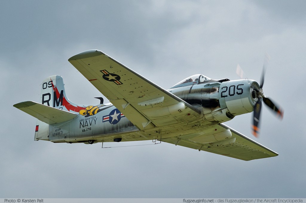 Douglas A-1D Skyraider (AD-4N) Amicale Jean-Baptiste Salis F-AZDP 7449 Oldtimer-Fliegertreffen 2009 Kirchheim unter Teck - Hahnweide (EDST) 2009-09-05 � Karsten Palt, ID 2673 Douglas A-1D Skyraider (AD-4N) Amicale Jean-Baptiste Salis F-AZDP 7449 Oldtimer-Fliegertreffen 2009 Kirchheim unter Teck - Hahnweide (EDST) 2009-09-05 � Karsten Palt, ID 2673