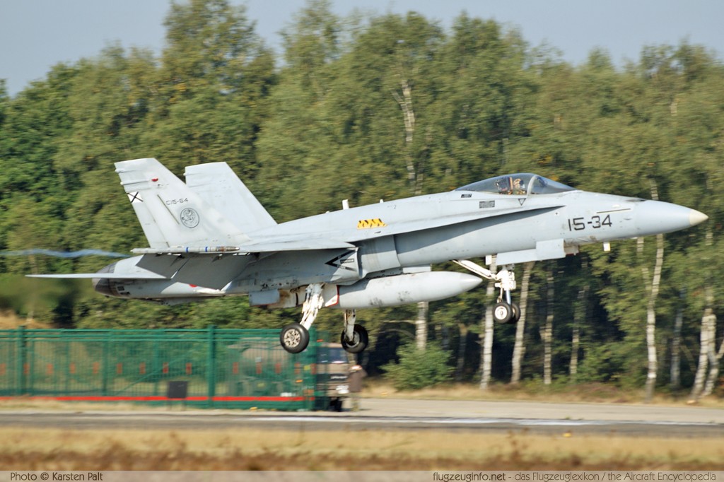 McDonnell Douglas / Boeing EF-18A Spanish Air Force C.15-64 865/A586 NATO Tigermeet 2009 Kleine Brogel (EBBL) 2009-09-23 � Karsten Palt, ID 2759 McDonnell Douglas / Boeing EF-18A Spanish Air Force C.15-64 865/A586 NATO Tigermeet 2009 Kleine Brogel (EBBL) 2009-09-23 � Karsten Palt, ID 2759