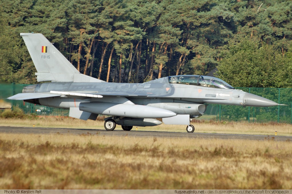General Dynamics / Lockheed Martin F-16BM Belgian Air Component FB-15 6J-15 NATO Tigermeet 2009 Kleine Brogel (EBBL) 2009-09-23 � Karsten Palt, ID 2785 General Dynamics / Lockheed Martin F-16BM Belgian Air Component FB-15 6J-15 NATO Tigermeet 2009 Kleine Brogel (EBBL) 2009-09-23 � Karsten Palt, ID 2785
