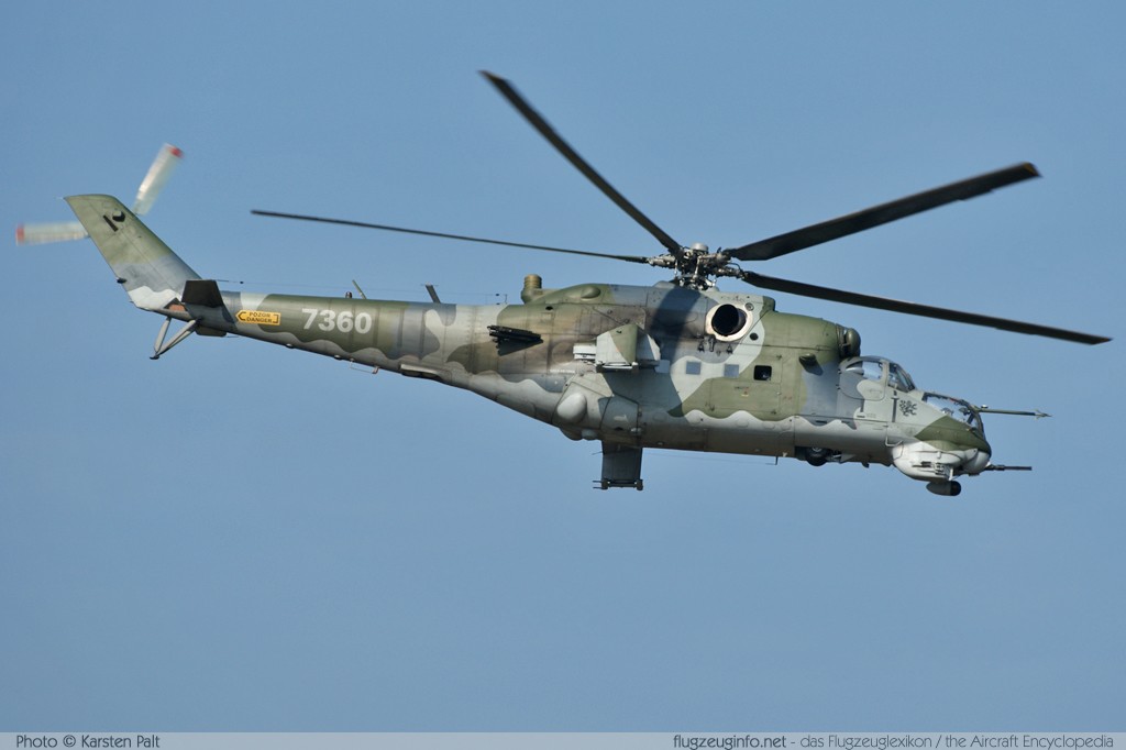 Mil Mi-35 (Mi-24V) Czech Air Force 7360 087360 NATO Tigermeet 2009 Kleine Brogel (EBBL) 2009-09-23 � Karsten Palt, ID 2808 Mil Mi-35 (Mi-24V) Czech Air Force 7360 087360 NATO Tigermeet 2009 Kleine Brogel (EBBL) 2009-09-23 � Karsten Palt, ID 2808