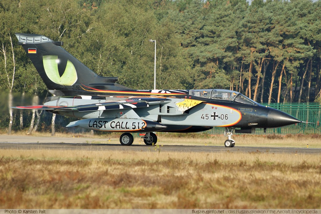 Panavia Tornado IDS German Air Force / Luftwaffe 45+06 518/GS159/4206 NATO Tigermeet 2009 Kleine Brogel (EBBL) 2009-09-23 � Karsten Palt, ID 2834 Panavia Tornado IDS German Air Force / Luftwaffe 45+06 518/GS159/4206 NATO Tigermeet 2009 Kleine Brogel (EBBL) 2009-09-23 � Karsten Palt, ID 2834