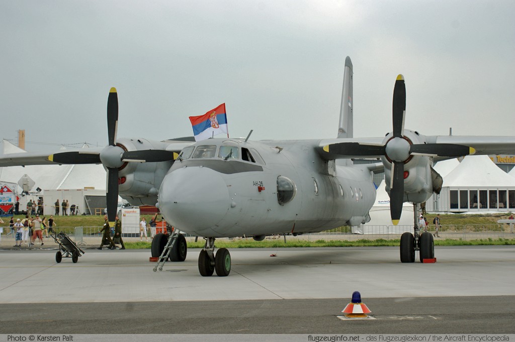 Antonov An-26 Serbian Air Force 71386 47313904 ILA Berlin 2010 Berlin - Schönefeld (EDDB / SXF) 2010-06-11 � Karsten Palt, ID 3359 Antonov An-26 Serbian Air Force 71386 47313904 ILA Berlin 2010 Berlin - Schönefeld (EDDB / SXF) 2010-06-11 � Karsten Palt, ID 3359