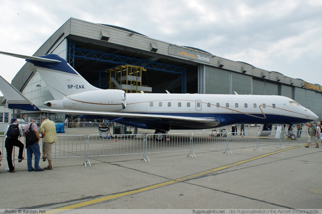 Bombardier BD-700-1A11 Global 5000 Jet Service SP-ZAK 9219 ILA Berlin 2010 Berlin - Schönefeld (EDDB / SXF) 2010-06-11 � Karsten Palt, ID 3367 Bombardier BD-700-1A11 Global 5000 Jet Service SP-ZAK 9219 ILA Berlin 2010 Berlin - Schönefeld (EDDB / SXF) 2010-06-11 � Karsten Palt, ID 3367