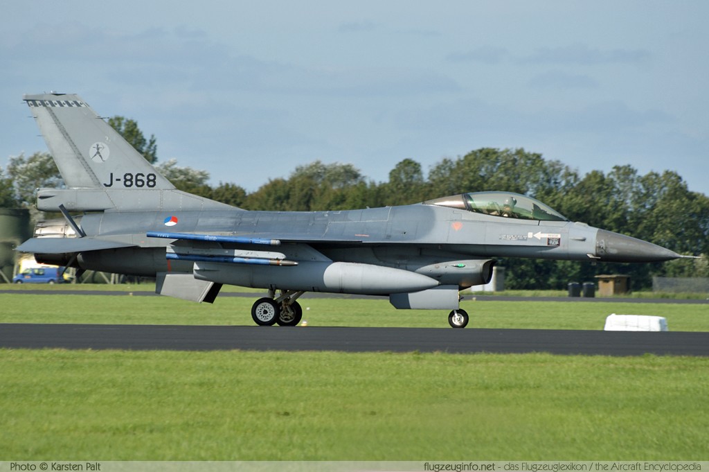 General Dynamics / Lockheed Martin F-16AM Royal Netherlands AF / Koninklijke Luchtmacht J-868 6D-85 Luchtmachtdagen 2011 Leeuwarden (EHLW / LHW) 2011-09-16 � Karsten Palt, ID 5644 General Dynamics / Lockheed Martin F-16AM Royal Netherlands AF / Koninklijke Luchtmacht J-868 6D-85 Luchtmachtdagen 2011 Leeuwarden (EHLW / LHW) 2011-09-16 � Karsten Palt, ID 5644