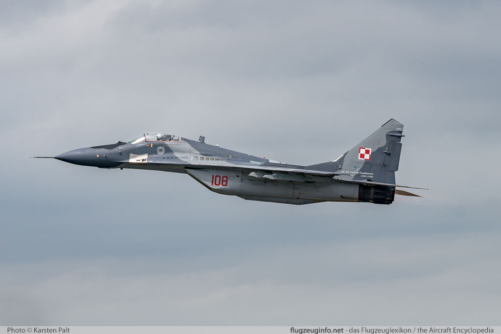 Mikoyan Gurevich MiG-29A Polish Air Force 108 2960535108 Royal International Air Tattoo 2016 RAF Fairford (EGVA / FFD) 2016-07-09 � Karsten Palt, ID 12893 Mikoyan Gurevich MiG-29A Polish Air Force 108 2960535108 Royal International Air Tattoo 2016 RAF Fairford (EGVA / FFD) 2016-07-09 � Karsten Palt, ID 12893