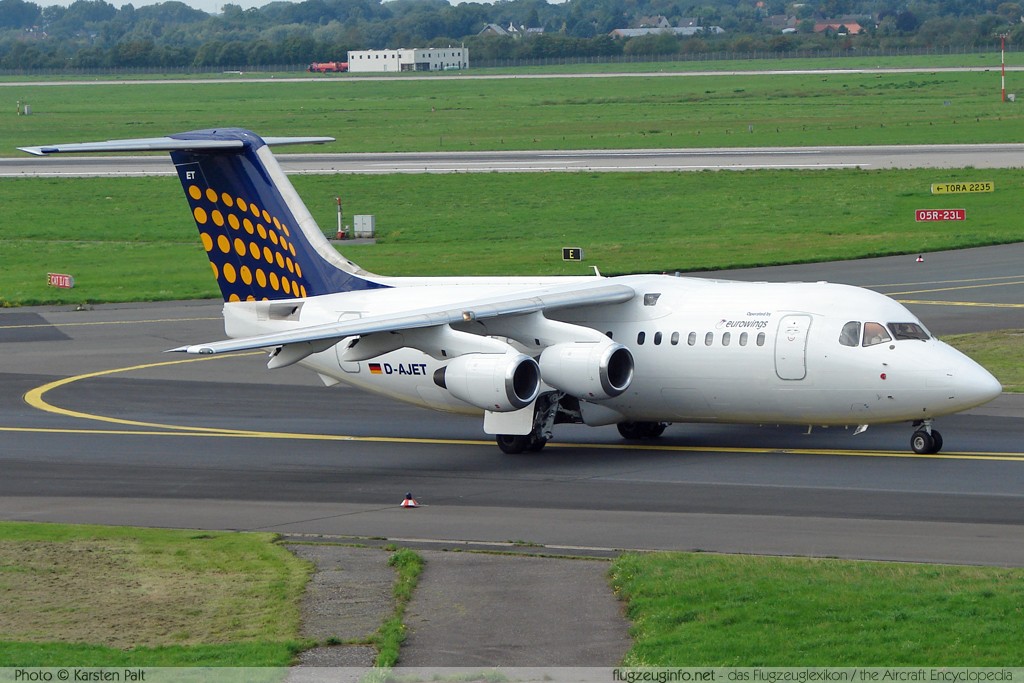 BAe 146-200 Eurowings D-AJET E2201 Düsseldorf International (EDDL / DUS) 2006-09-02 � Karsten Palt, ID 117 BAe 146-200 Eurowings D-AJET E2201 Düsseldorf International (EDDL / DUS) 2006-09-02 � Karsten Palt, ID 117