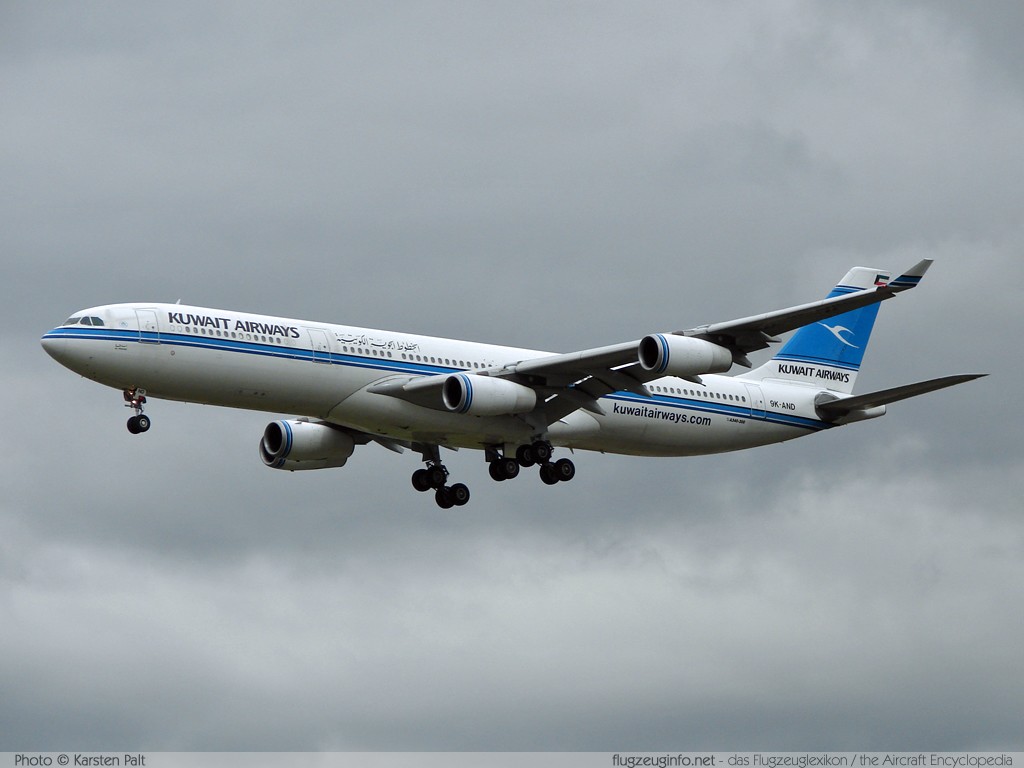 Airbus A340-313 Kuwait Airways 9K-AND 104 Frankfurt am Main (EDDF / FRA) 2007-09-07 � Karsten Palt, ID 486 Airbus A340-313 Kuwait Airways 9K-AND 104 Frankfurt am Main (EDDF / FRA) 2007-09-07 � Karsten Palt, ID 486