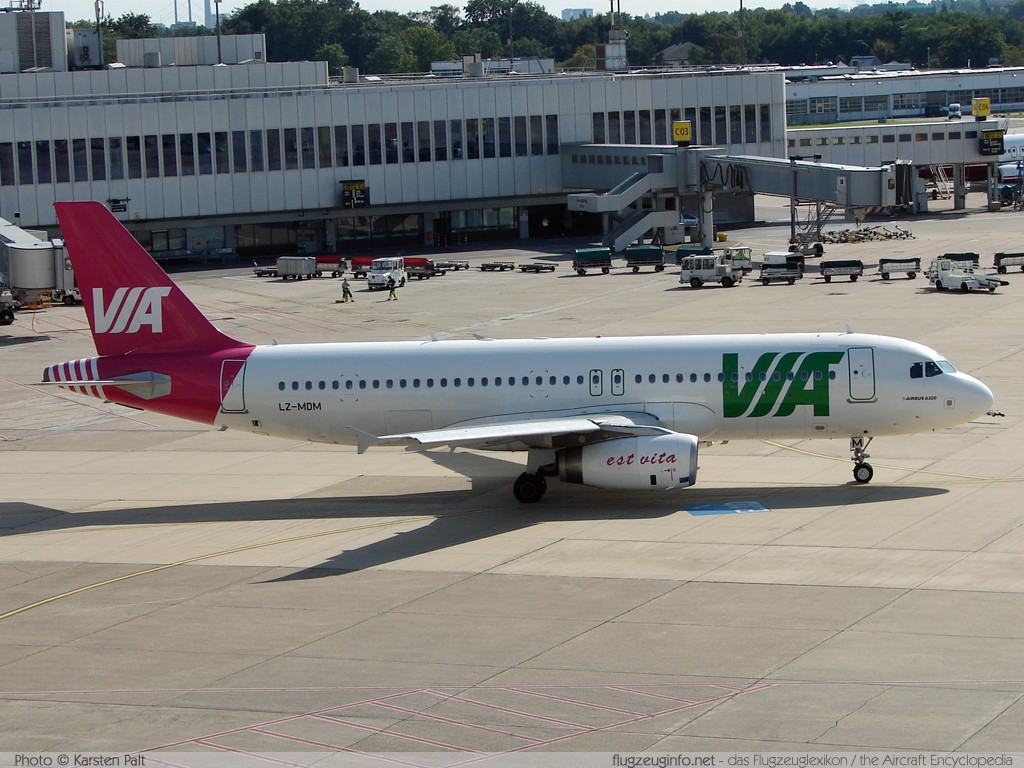 Airbus A320-232 VIA - Air VIA Bulgarian Airways LZ-MDM 2804 Düsseldorf International (EDDL / DUS) 2007-09-06 � Karsten Palt, ID 480 Airbus A320-232 VIA - Air VIA Bulgarian Airways LZ-MDM 2804 Düsseldorf International (EDDL / DUS) 2007-09-06 � Karsten Palt, ID 480