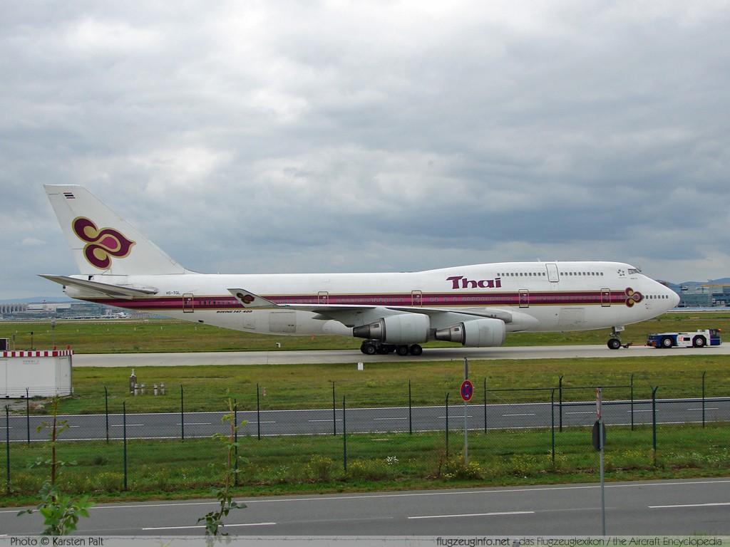 Boeing 747-4D7 Thai Airways International HS-TGL 25366 / 890 Frankfurt am Main (EDDF / FRA) 2007-09-09 � Karsten Palt, ID 649 Boeing 747-4D7 Thai Airways International HS-TGL 25366 / 890 Frankfurt am Main (EDDF / FRA) 2007-09-09 � Karsten Palt, ID 649