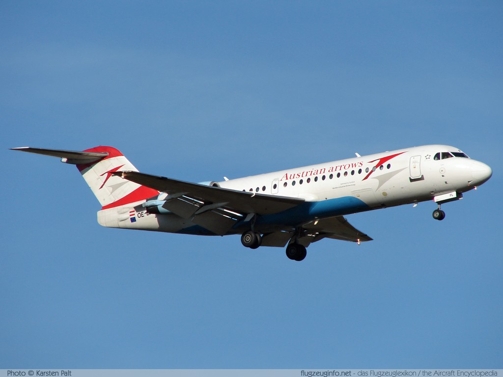 Fokker Fokker 70 Austrian Arrows OE-LFL 11573 Frankfurt am Main (EDDF / FRA) 2007-10-20 � Karsten Palt, ID 767 Fokker Fokker 70 Austrian Arrows OE-LFL 11573 Frankfurt am Main (EDDF / FRA) 2007-10-20 � Karsten Palt, ID 767