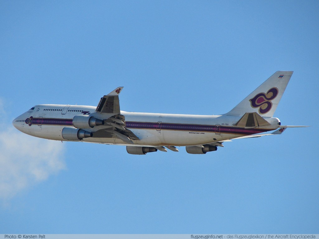 Boeing 747-4D7 Thai Airways International HS-TGX 27725 / 1134 Frankfurt am Main (EDDF / FRA) 2007-10-20 � Karsten Palt, ID 756 Boeing 747-4D7 Thai Airways International HS-TGX 27725 / 1134 Frankfurt am Main (EDDF / FRA) 2007-10-20 � Karsten Palt, ID 756