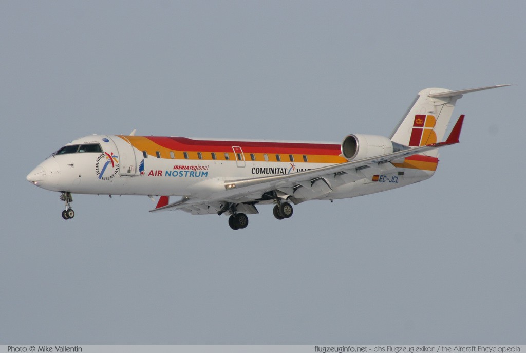 Canadair / Bombardier CRJ-200ER Air Nostrum EC-JCL 7975 Brussel/Bruxelles - Brussels Airport (EBBR / BRU) 2009-01-11 � Mike Vallentin, ID 1572 Canadair / Bombardier CRJ-200ER Air Nostrum EC-JCL 7975 Brussel/Bruxelles - Brussels Airport (EBBR / BRU) 2009-01-11 � Mike Vallentin, ID 1572