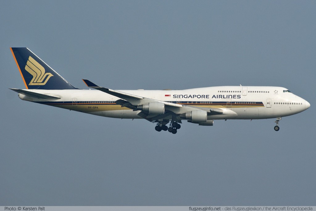 Boeing 747-412 Singapore Airlines 9V-SPA 26550 / 1040 Frankfurt am Main (EDDF / FRA) 2009-04-05 � Karsten Palt, ID 1985 Boeing 747-412 Singapore Airlines 9V-SPA 26550 / 1040 Frankfurt am Main (EDDF / FRA) 2009-04-05 � Karsten Palt, ID 1985