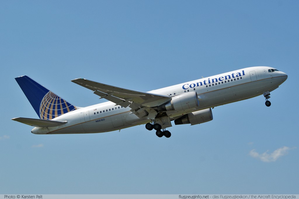 Boeing 767-224ER Continental Airlines N68160 30439 / 851 Amsterdam-Schiphol (EHAM / AMS) 2009-06-23 � Karsten Palt, ID 2412 Boeing 767-224ER Continental Airlines N68160 30439 / 851 Amsterdam-Schiphol (EHAM / AMS) 2009-06-23 � Karsten Palt, ID 2412