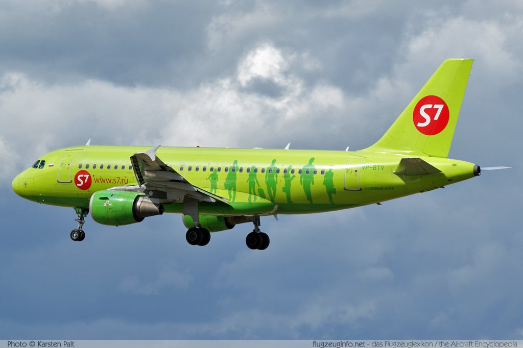 Airbus A319-114 S7 - Siberia Airlines VP-BTV 1090 Frankfurt am Main (EDDF / FRA) 2009-09-03 � Karsten Palt, ID 2869 Airbus A319-114 S7 - Siberia Airlines VP-BTV 1090 Frankfurt am Main (EDDF / FRA) 2009-09-03 � Karsten Palt, ID 2869