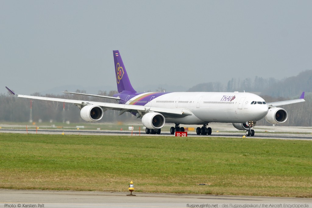 Airbus A340-642 Thai Airways International HS-TNF 953 Zürich (LSZH / ZRH) 2009-04-04 � Karsten Palt, ID 1941 Airbus A340-642 Thai Airways International HS-TNF 953 Zürich (LSZH / ZRH) 2009-04-04 � Karsten Palt, ID 1941