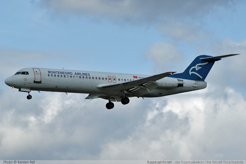 Fokker Fokker 100 Montenegro Airlines 4O-AOP 11332 Frankfurt am Main (EDDF / FRA) 2009-09-06 � Karsten Palt, ID 2917 Fokker Fokker 100 Montenegro Airlines 4O-AOP 11332 Frankfurt am Main (EDDF / FRA) 2009-09-06 � Karsten Palt, ID 2917