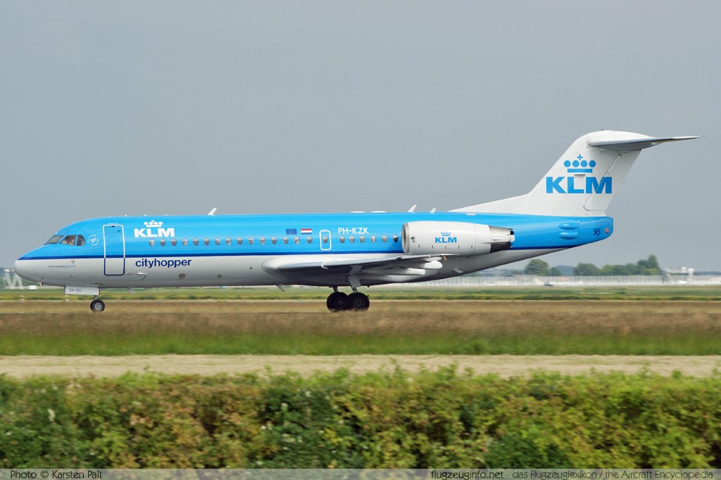 Fokker Fokker 70 KLM Cityhopper PH-KZK 11581 Amsterdam-Schiphol (EHAM / AMS) 2009-06-27 � Karsten Palt, ID 2530 Fokker Fokker 70 KLM Cityhopper PH-KZK 11581 Amsterdam-Schiphol (EHAM / AMS) 2009-06-27 � Karsten Palt, ID 2530