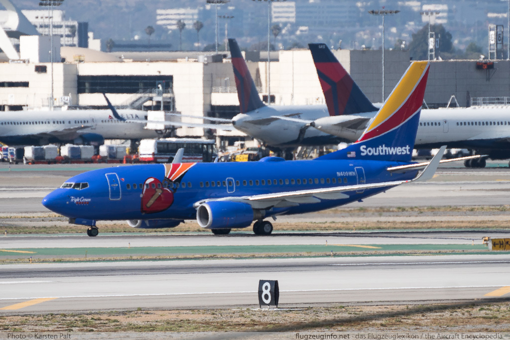 Boeing 737-7H4 (wl) Southwest Airlines N409WN 27896 / 945 LAX International Airport (KLAX / LAX) 2015-06-01 � Karsten Palt, ID 11470 Boeing 737-7H4 (wl) Southwest Airlines N409WN 27896 / 945 LAX International Airport (KLAX / LAX) 2015-06-01 � Karsten Palt, ID 11470