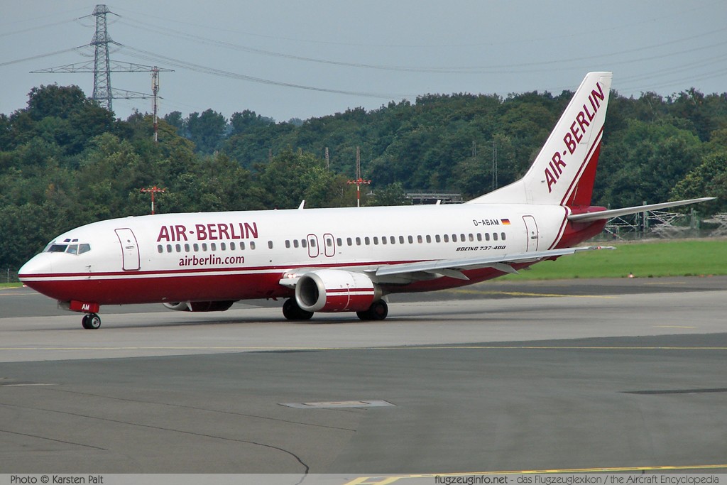 Boeing 737-46J Air Berlin D-ABAM 28867 / 2879 Düsseldorf International (EDDL / DUS) 2006-09-02 � Karsten Palt, ID 107 Boeing 737-46J Air Berlin D-ABAM 28867 / 2879 Düsseldorf International (EDDL / DUS) 2006-09-02 � Karsten Palt, ID 107