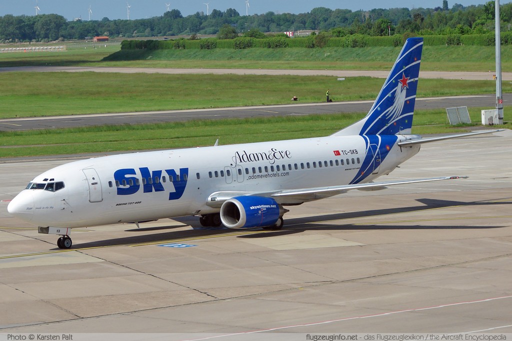 Boeing 737-430 Sky Airlines TC-SKB 27004 / 2344 Bremen (EDDW / BRE) 2008-05-18 � Karsten Palt, ID 802 Boeing 737-430 Sky Airlines TC-SKB 27004 / 2344 Bremen (EDDW / BRE) 2008-05-18 � Karsten Palt, ID 802