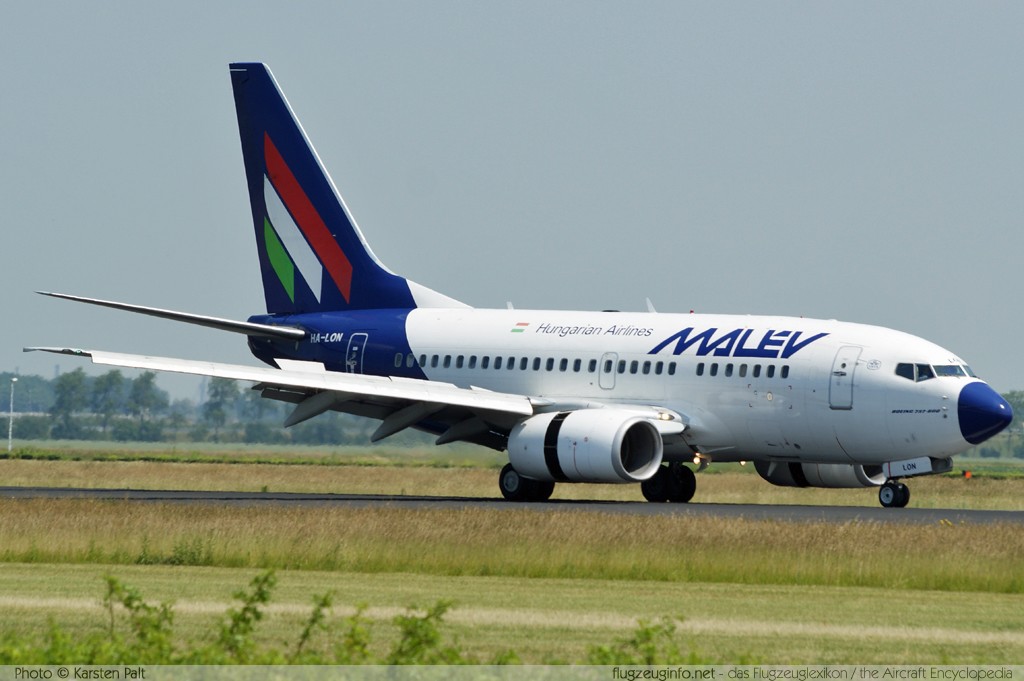 Boeing 737-6Q8 Malev Hungarian Airlines HA-LON 29353 / 1508 Amsterdam-Schiphol (EHAM / AMS) 2010-06-28 � Karsten Palt, ID 3711 Boeing 737-6Q8 Malev Hungarian Airlines HA-LON 29353 / 1508 Amsterdam-Schiphol (EHAM / AMS) 2010-06-28 � Karsten Palt, ID 3711