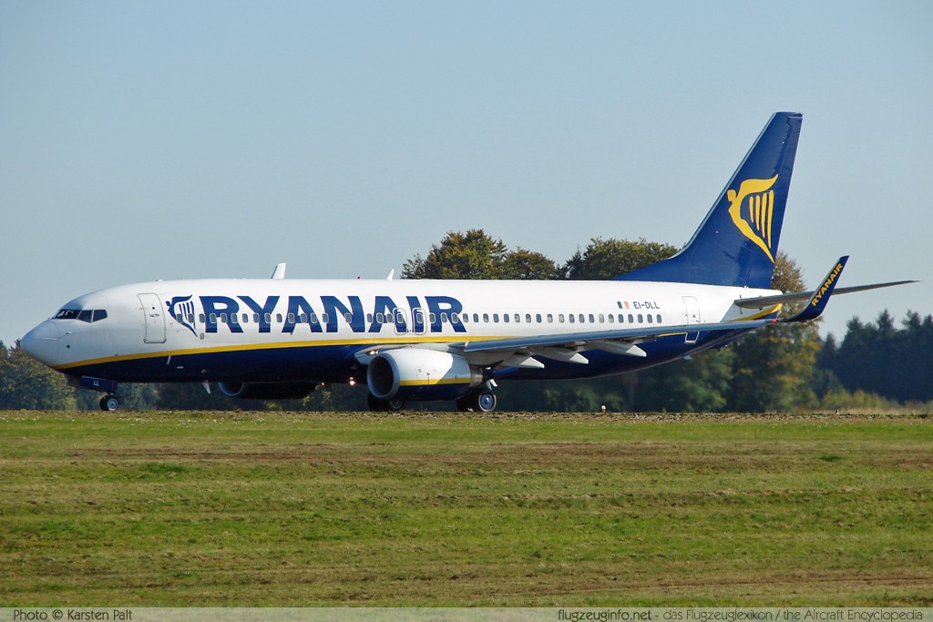 Boeing 737-8AS (wl) Ryanair EI-DLL 33593 / 1914 Frankfurt-Hahn (EDFH / HHN) 2008-09-27 � Karsten Palt, ID 1476 Boeing 737-8AS (wl) Ryanair EI-DLL 33593 / 1914 Frankfurt-Hahn (EDFH / HHN) 2008-09-27 � Karsten Palt, ID 1476