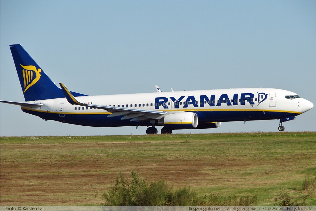 Boeing 737-8AS (wl) Ryanair EI-DWX 33630 / 2508 Frankfurt-Hahn (EDFH / HHN) 2008-09-27 � Karsten Palt, ID 1480 Boeing 737-8AS (wl) Ryanair EI-DWX 33630 / 2508 Frankfurt-Hahn (EDFH / HHN) 2008-09-27 � Karsten Palt, ID 1480