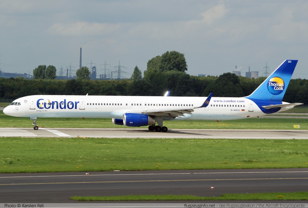 Boeing 757-330 (wl) Condor D-ABOC 29015 / 818 Düsseldorf International (EDDL / DUS) 2010-08-21 � Karsten Palt, ID 4036 Boeing 757-330 (wl) Condor D-ABOC 29015 / 818 Düsseldorf International (EDDL / DUS) 2010-08-21 � Karsten Palt, ID 4036