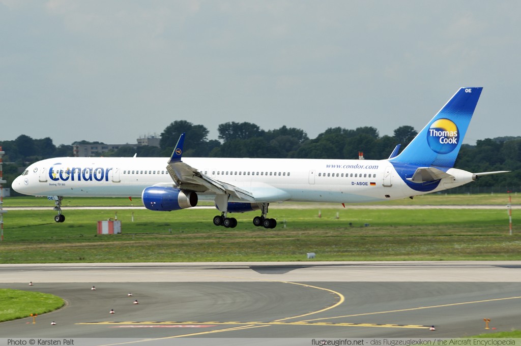 Boeing 757-330 (wl) Condor D-ABOE 29012 / 839  Düsseldorf International (EDDL / DUS) 2010-08-21 ï¿½ Karsten Palt, ID 4037