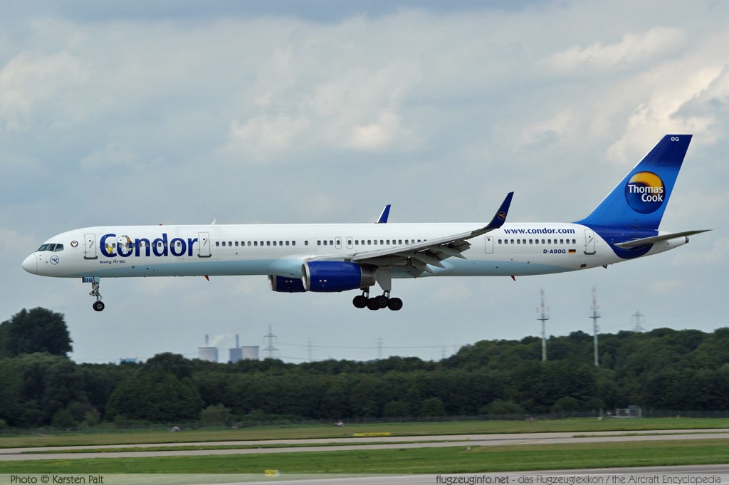 Boeing 757-330 (wl) Condor D-ABOG 29014 / 849 Düsseldorf International (EDDL / DUS) 2010-08-21 � Karsten Palt, ID 4038 Boeing 757-330 (wl) Condor D-ABOG 29014 / 849 Düsseldorf International (EDDL / DUS) 2010-08-21 � Karsten Palt, ID 4038