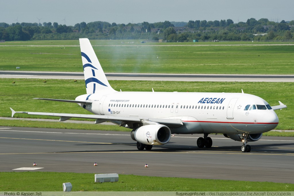Airbus A320-232 Aegean Airlines SX-DVY 3850 Düsseldorf International (EDDL / DUS) 2010-08-21 � Karsten Palt, ID 4054 Airbus A320-232 Aegean Airlines SX-DVY 3850 Düsseldorf International (EDDL / DUS) 2010-08-21 � Karsten Palt, ID 4054