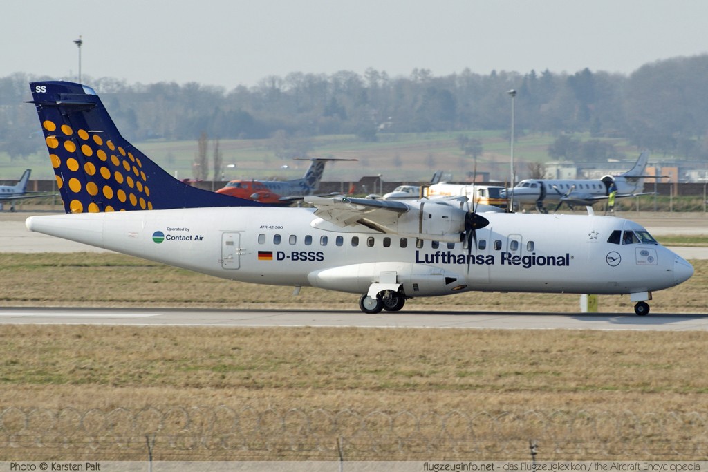 Avions de Transport Regional ATR 42-500 Contact Air D-BSSS 602 Stuttgart (EDDS / STR) 2009-04-02 � Karsten Palt, ID 1662 Avions de Transport Regional ATR 42-500 Contact Air D-BSSS 602 Stuttgart (EDDS / STR) 2009-04-02 � Karsten Palt, ID 1662