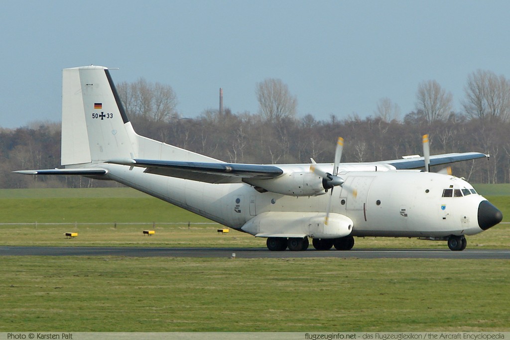 Transport Allianz C.160D Transall German Air Force / Luftwaffe 50+33 D41 Wilhelmshaven-Mariensiel (EDWI / WVN) 2009-03-04 � Karsten Palt, ID 1590 Transport Allianz C.160D Transall German Air Force / Luftwaffe 50+33 D41 Wilhelmshaven-Mariensiel (EDWI / WVN) 2009-03-04 � Karsten Palt, ID 1590