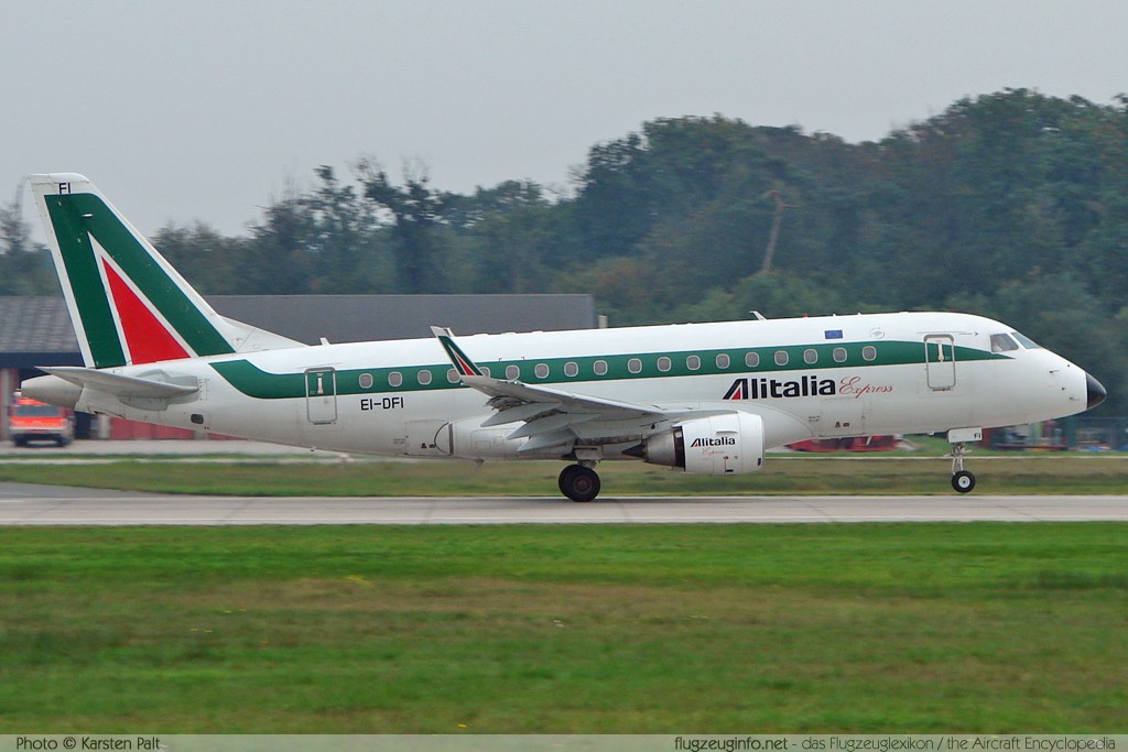 EMBRAER ERJ170-100LR Alitalia Express EI-DFI 170-00010 Frankfurt am Main (EDDF / FRA) 2006-10-14 � Karsten Palt, ID 174 EMBRAER ERJ170-100LR Alitalia Express EI-DFI 170-00010 Frankfurt am Main (EDDF / FRA) 2006-10-14 � Karsten Palt, ID 174