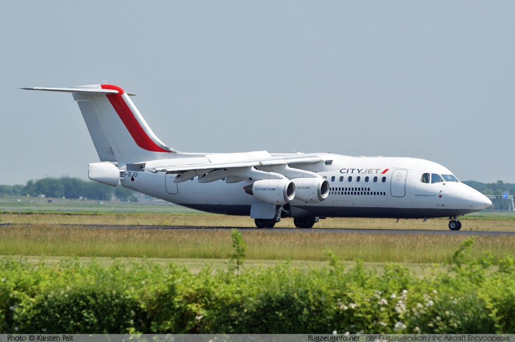 BAe AVRO RJ85A CityJet EI-RJU E2367 Amsterdam-Schiphol (EHAM / AMS) 2010-06-28 � Karsten Palt, ID 3757 BAe AVRO RJ85A CityJet EI-RJU E2367 Amsterdam-Schiphol (EHAM / AMS) 2010-06-28 � Karsten Palt, ID 3757