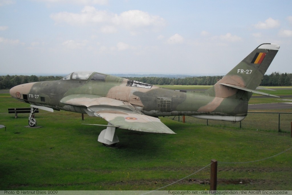 Republic RF-84F Thunderflash Belgian Air Force FR-27 Spa-La Sauvenière (EBSP) 2009-08-14 � Hartmut Ehlers, ID 3262 Republic RF-84F Thunderflash Belgian Air Force FR-27 Spa-La Sauvenière (EBSP) 2009-08-14 � Hartmut Ehlers, ID 3262