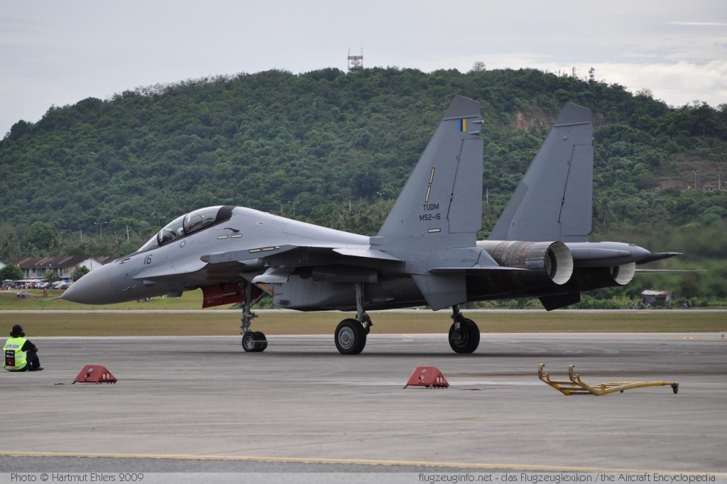 Suchoi / Sukhoi Su-30MKM Royal Malaysian Air Force M52-16 10MK3206 LIMA 2009 Pulau Langkawi - International (WMKL / LGK) 2009-12-01 � Hartmut Ehlers, ID 2955 Suchoi / Sukhoi Su-30MKM Royal Malaysian Air Force M52-16 10MK3206 LIMA 2009 Pulau Langkawi - International (WMKL / LGK) 2009-12-01 � Hartmut Ehlers, ID 2955