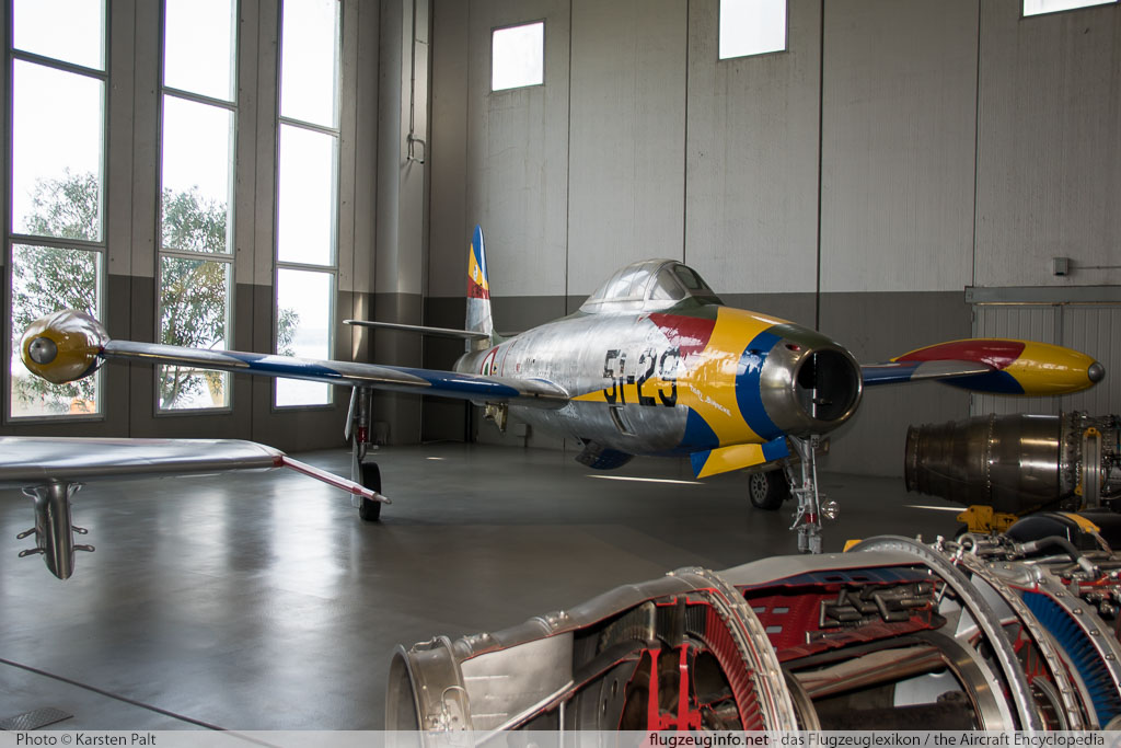 Republic F-84G Thunderjet Italian Air Force (Aeronautica Militare) MM51-11049 2142-502B Museo Aeronautica Militare Bracciano, Vigna di Valle 2016-02-18 � Karsten Palt, ID 12251 Republic F-84G Thunderjet Italian Air Force (Aeronautica Militare) MM51-11049 2142-502B Museo Aeronautica Militare Bracciano, Vigna di Valle 2016-02-18 � Karsten Palt, ID 12251