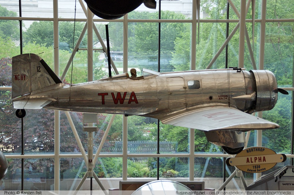 Northrop 4A Alpha TWA - Transcontinental and Western Air NC11Y 3 National Air and Space Museum Washington, DC 2014-05-28 � Karsten Palt, ID 10174 Northrop 4A Alpha TWA - Transcontinental and Western Air NC11Y 3 National Air and Space Museum Washington, DC 2014-05-28 � Karsten Palt, ID 10174