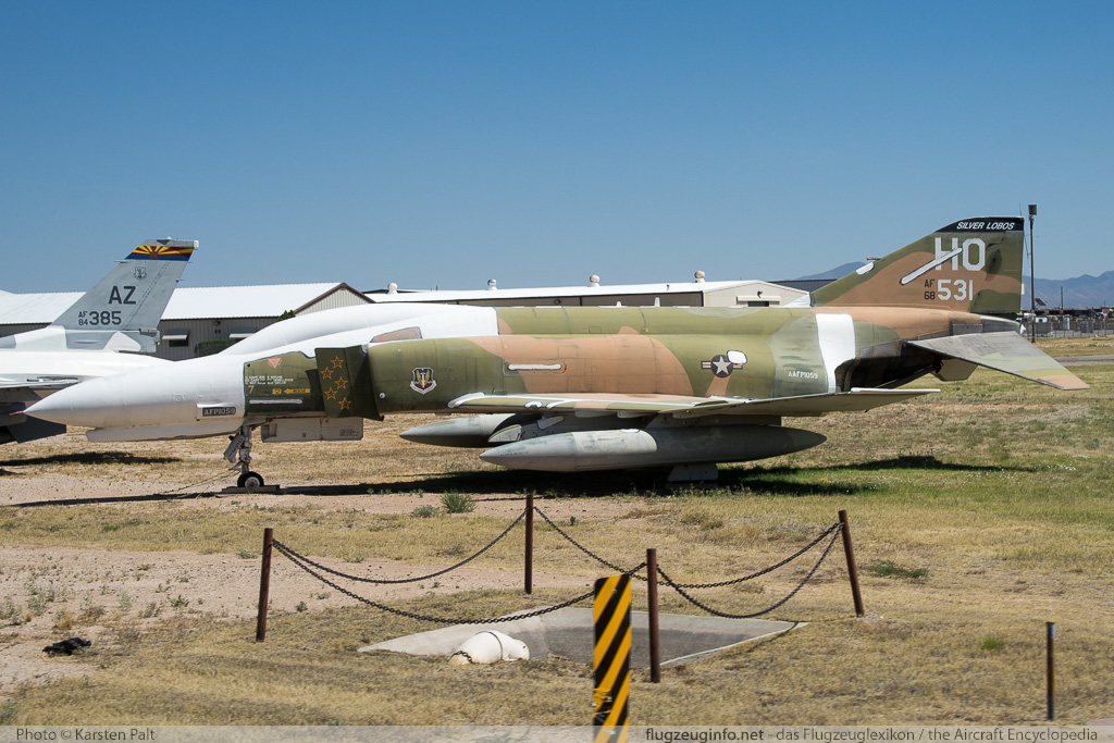 McDonnell F-4E Phantom II United States Air Force (USAF) 68-0531 3730 AMARG - Boneyard Tucson, AZ 2015-06-01 � Karsten Palt, ID 11404 McDonnell F-4E Phantom II United States Air Force (USAF) 68-0531 3730 AMARG - Boneyard Tucson, AZ 2015-06-01 � Karsten Palt, ID 11404