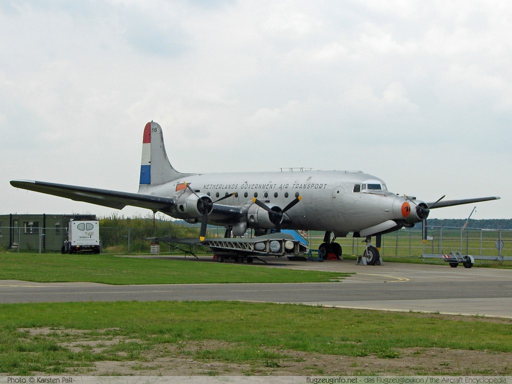 Douglas DC-4 (C-54A Skymaster) Netherlands Government Air Transport NL-316 7488/96 Nationaal Luchtvaart-Themapark Aviodrome Lelystad (EHLE / LEY) 2008-06-21 � Karsten Palt, ID 973 Douglas DC-4 (C-54A Skymaster) Netherlands Government Air Transport NL-316 7488/96 Nationaal Luchtvaart-Themapark Aviodrome Lelystad (EHLE / LEY) 2008-06-21 � Karsten Palt, ID 973