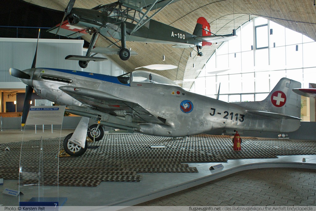 North American P-51D Mustang Swiss Air Force / Schweizer Luftwaffe J-2113 122-39808 Flieger Flab Museum Dübendorf (LSMD) 2009-04-04 � Karsten Palt, ID 1946 North American P-51D Mustang Swiss Air Force / Schweizer Luftwaffe J-2113 122-39808 Flieger Flab Museum Dübendorf (LSMD) 2009-04-04 � Karsten Palt, ID 1946