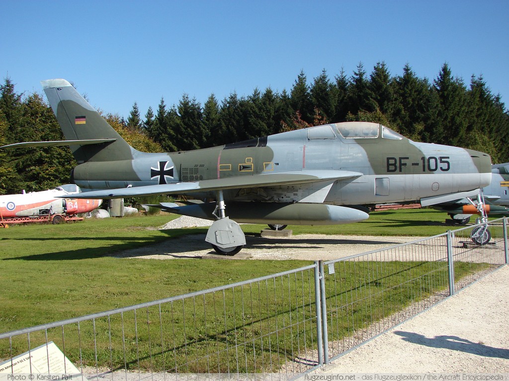 Republic F-84F-45-RE Thunderstreak German Air Force / Luftwaffe BF+105 52-6778 Flugausstellung L.+P. Junior Hermeskeil 2008-09-27 � Karsten Palt, ID 1449 Republic F-84F-45-RE Thunderstreak German Air Force / Luftwaffe BF+105 52-6778 Flugausstellung L.+P. Junior Hermeskeil 2008-09-27 � Karsten Palt, ID 1449