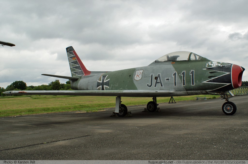 North American / Canadair F-86E (CL-13B) Sabre 6 German Air Force / Luftwaffe JC+368 S6-1625 Luftwaffenmuseum Berlin - Gatow 2010-06-12 � Karsten Palt, ID 3490 North American / Canadair F-86E (CL-13B) Sabre 6 German Air Force / Luftwaffe JC+368 S6-1625 Luftwaffenmuseum Berlin - Gatow 2010-06-12 � Karsten Palt, ID 3490